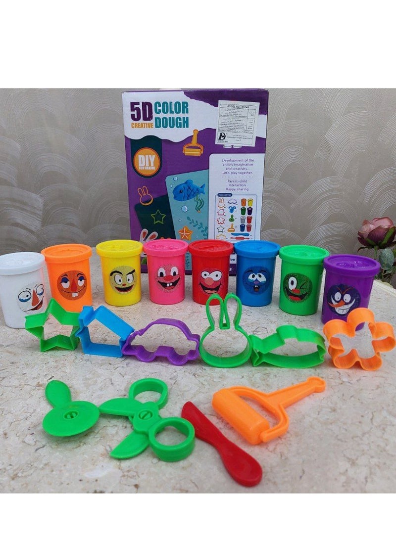 Fruit-scented modeling clay, 8 boxes in 8 different shapes, with shaping tools. - Image 2